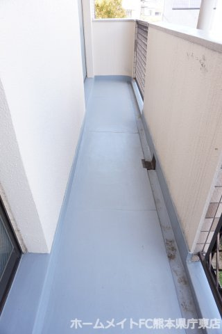 熊本市南区田井島３丁目の賃貸マンションのバルコニー