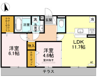 【間取り】 | ルシエルメイキラB棟