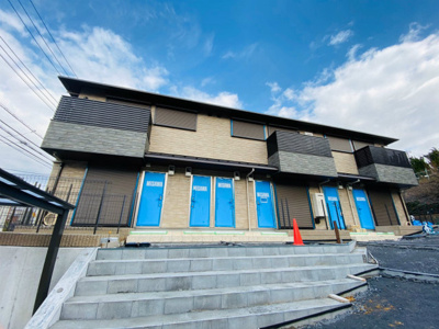 【外観】 | モアグレイス | ※施工中※2020年2月完成予定♪横浜線「小机」駅より平坦な道を徒歩6分！港北インターへも車で6分と便利な立地の新築アパートです♪