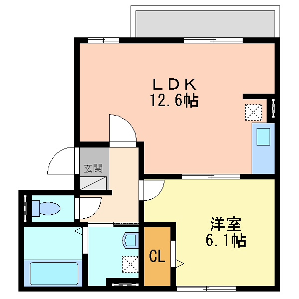 大阪市淀川区十三東２丁目のアパートの間取り