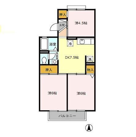 クレストハイツⅡの間取り