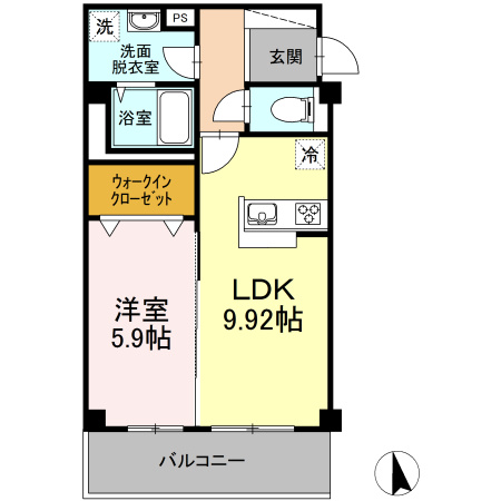 【間取り】 | ドミール中央