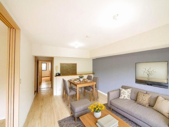 シャルム・サンモルティエの居間・リビング|CGで家具等を配置したもので家具等は含まれません