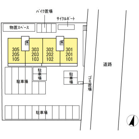 グレイス桜木の区画図