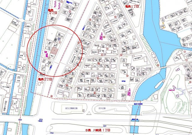 亀島２丁目　売地の地図