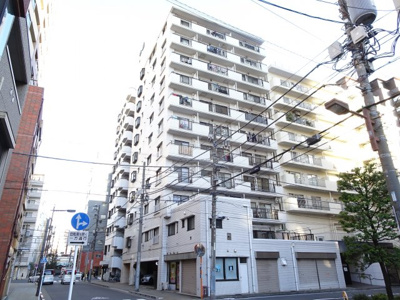 【外観】 | 中銀第２東上野マンシオン | 中銀第2東上野マンシオン　鉄骨鉄筋コンクリート造の11階建て外観タイル張りの分譲タイプマンション。銀座線稲荷町駅から徒歩3分・山手線上野駅から徒歩5分の好立地。スーパーなども近くで買い物も便利。