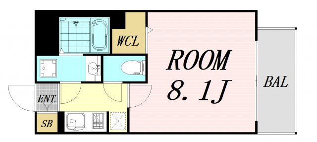 S-RESIDENCE西長堀　仲介手数料無料の間取り