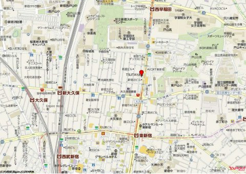 新宿区大久保２丁目の事務所の地図