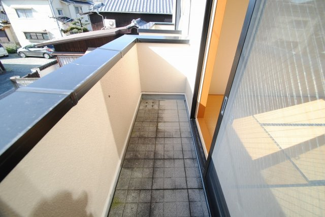 久留米市荘島町のタウンのバルコニー
