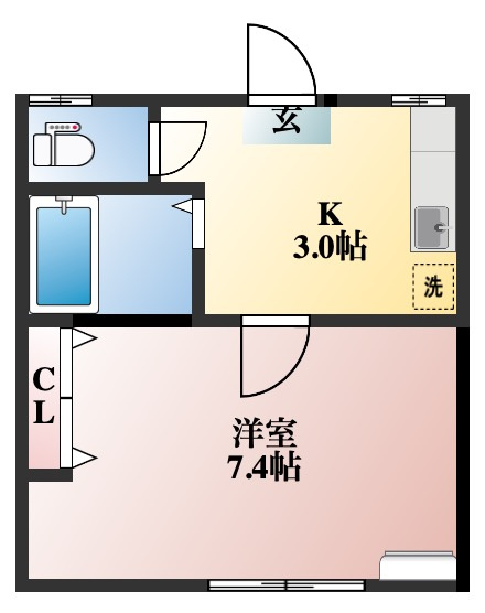 ハイツ渡良瀬の間取り