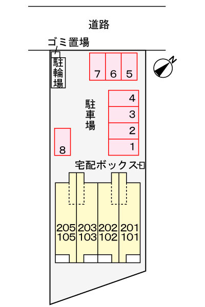 サンクセットの区画図