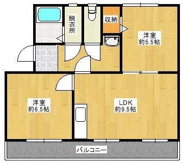 コンチェルト東合川Ⅱの間取り