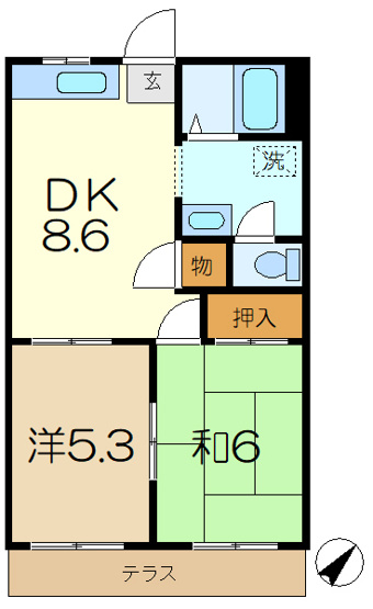 【間取り】 | サニーセゾン東永谷Ａ