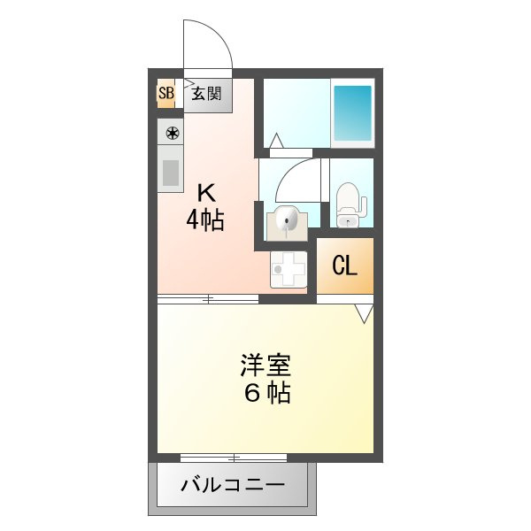 大阪市淀川区加島３丁目のハイツの間取り