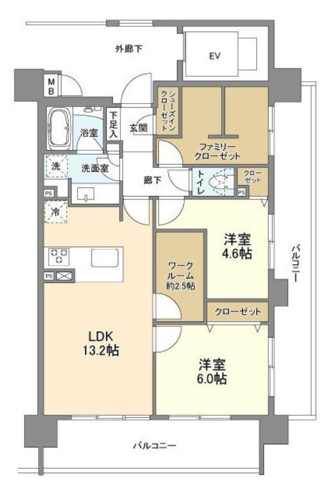 台東区北上野１丁目の賃貸マンションの間取り