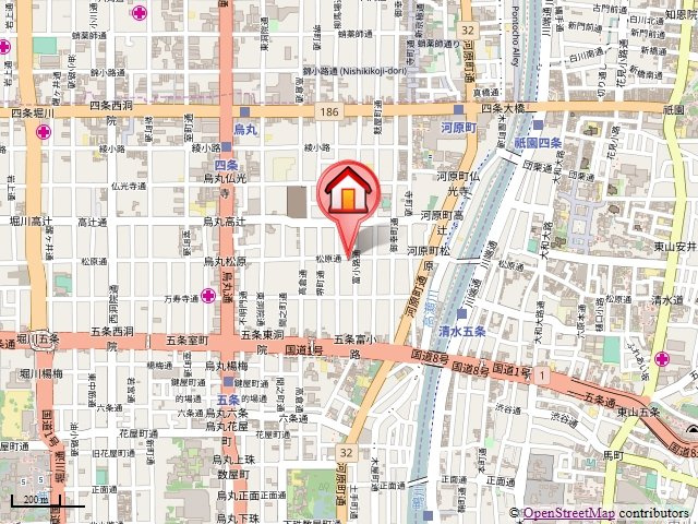 ラビーム河原町の地図