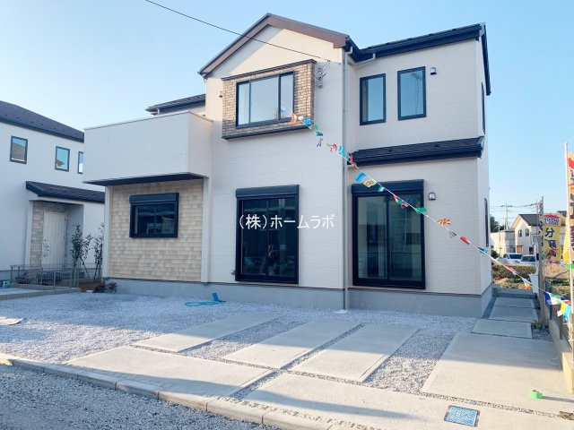 【新築】坂戸市鎌倉町新築分譲住宅 全3棟 ２号棟の外観|陽当り良好！広々した土地にゆったりとした住宅です！