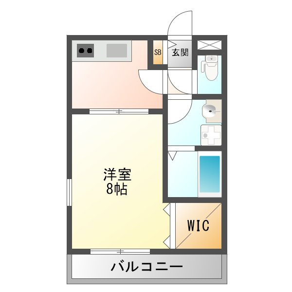 大阪市淀川区三津屋北１丁目のハイツの間取り