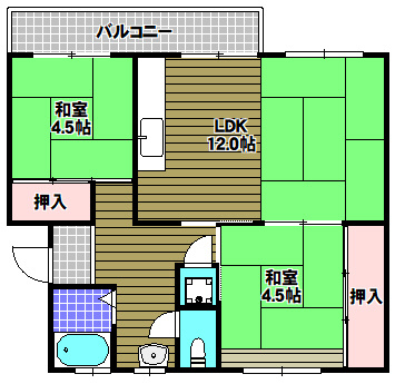 金剛第三住宅216棟の間取り