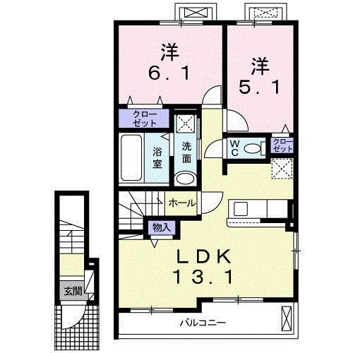 ベル・ファイワークスⅠの間取り