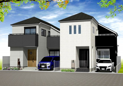 【外観】 | マイタウン永楽荘プレミアム◇◆全2区画◇◆自由設計◇◆ | 【完成イメージパース】
限定2区画分譲スタート♪
マイタウン永楽荘17期、販売開始！