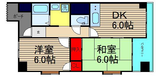 フルーレ南堀江の間取り