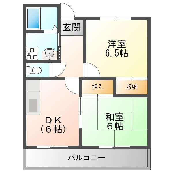 大阪市西淀川区御幣島２丁目の賃貸マンションの間取り