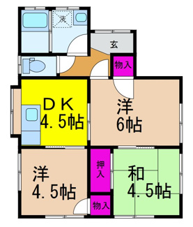 【間取り】 | 北久米1148今井貸家