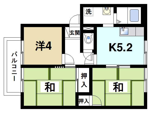 ディアスＡ・Ｂの間取り|ゆったりとした広さがあります