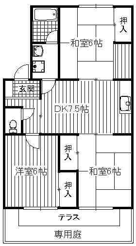 【間取り】 | ハッピータウン | 間取りは現況優先です