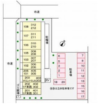 パークサイド宝塚の区画図