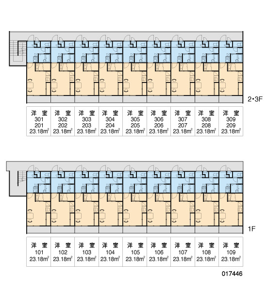 レオパレス平和の区画図