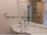 セジュール合川南Bの洗面所|コンパクトで使いやすい洗面所