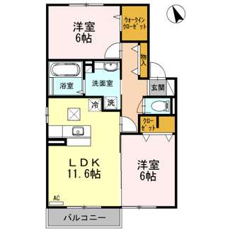 【間取り】 | ローゼンシュタット　Ｂ
