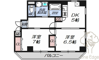 【間取り】 | Luna Crescente Tenjin Residence