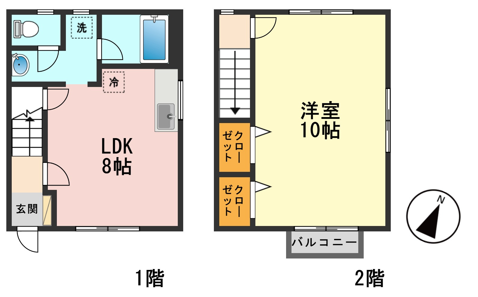 トリニティハウスの間取り|反転タイプ