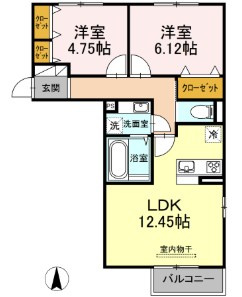 ウエストヒルズ萩Ⅱの間取り