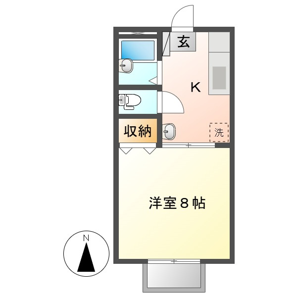 サンパティーク柚木Ｂの間取り