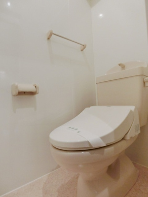 【トイレ】 | アストラエア06 | トイレは温水洗浄便座付き♪人気のバストイレ別です♪横にはタオルを掛けられるハンガーもあります♪