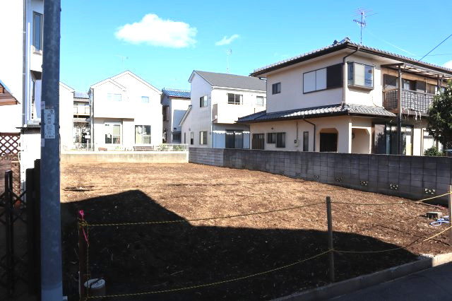 八千代市大和田　売地　約６７坪　南側４ｍ公道面の外観