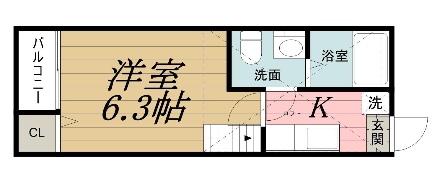 サニーサイド千葉の間取り