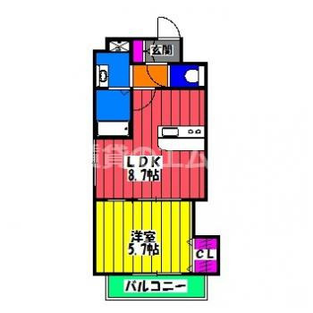 【間取り】 | 第４０川崎ビル | 第４０川崎ビルの間取り
