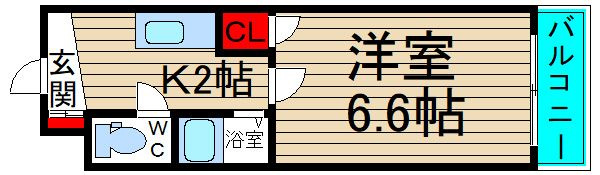 ベルフレージュ北堀江の間取り