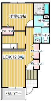 【間取り】 | ヴィラブリーゼA