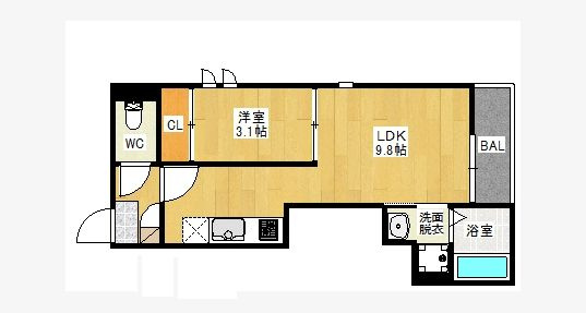 Grandtic Rein eins(グランティックラインアインス)の間取り|使いやすい間取りです。
