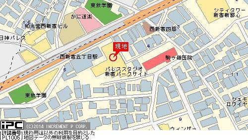 パレステュディオ新宿パークサイドの地図