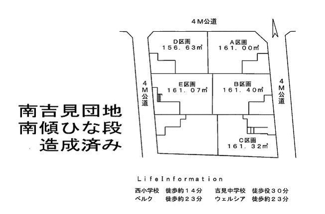【区画図】 | 比企郡吉見町南吉見　売地（Ｂ区画）