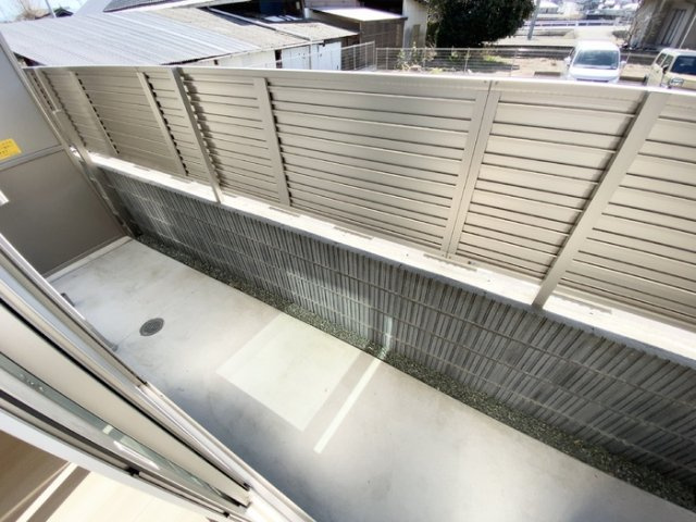 熊本市北区弓削６丁目のアパートのバルコニー