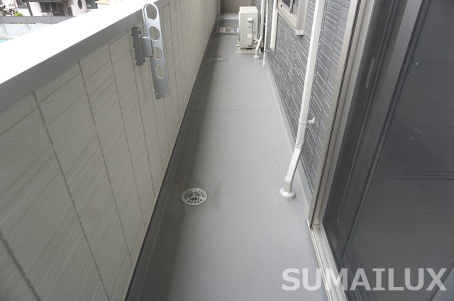 熊本市北区弓削６丁目のアパートのバルコニー