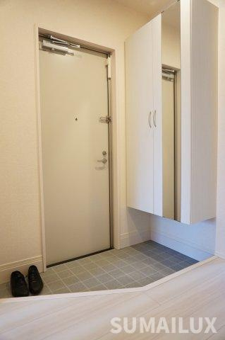 熊本市北区弓削６丁目のアパートの玄関